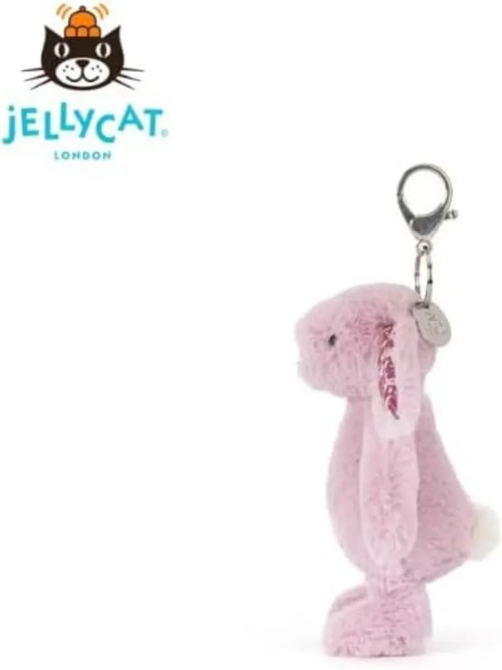 Adorable Blossom Bunny Bag Charm - Jellycat Inspired, Cute Plush Keychain